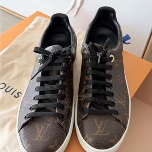 Louis Vuitton Brown and Black Monogram Sneakers